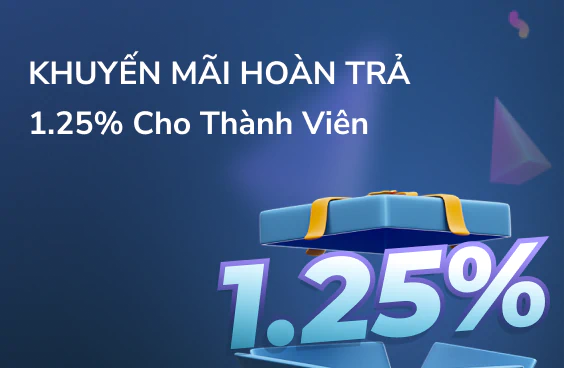Khuyến mãi hoàn trả 1.25%
